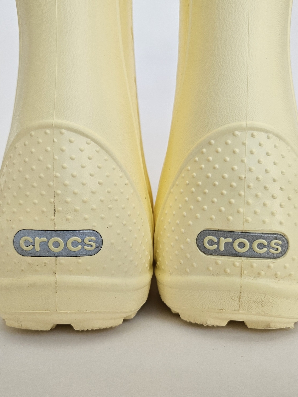 Crocs Kids Classic Rainbow Handle Rain Boots Yellow Waterproof Size J3 - Picture 4 of 14